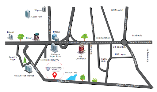 Casagrand Vivacity Location Map